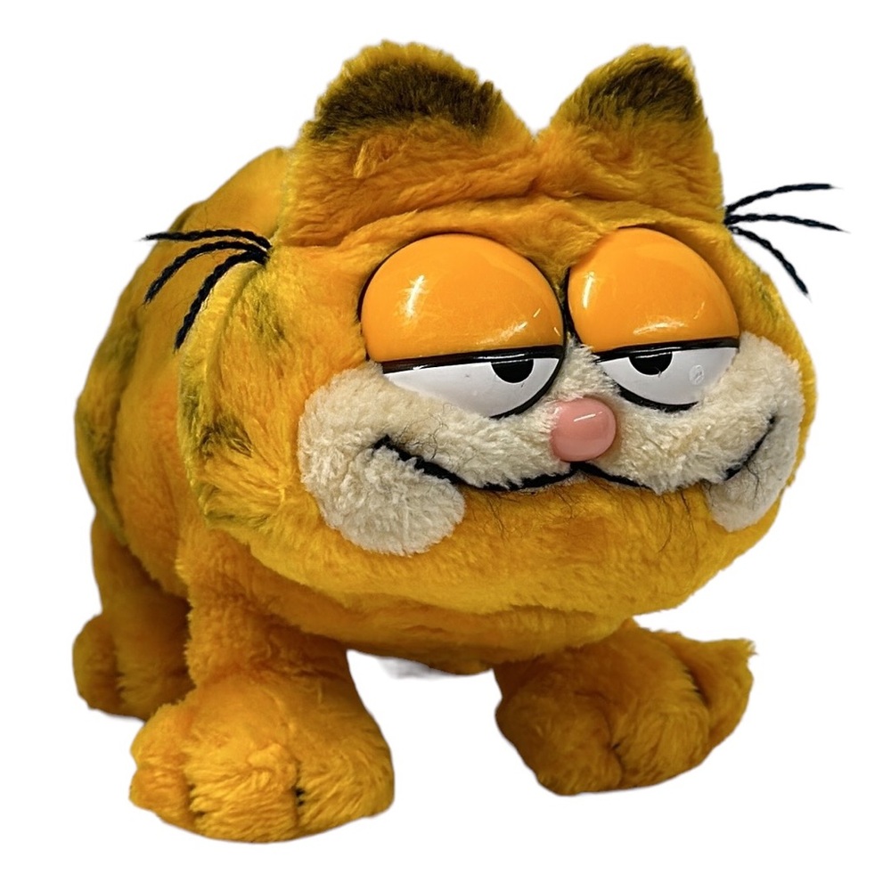 Vintage 1978-1981 Garfield Fun Farm Crouching Stuffed Animal Plush 13" VGC